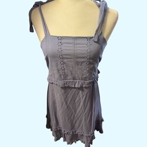 EUC Live To Be Spoiled Light Blue Smocked Sundress Size Small 100% Rayon Lined